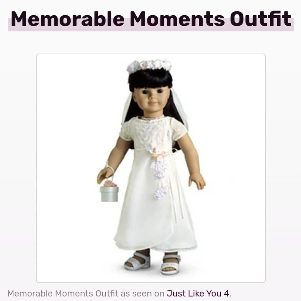 American Girl Memorable Moments Outfit